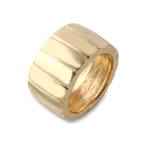 Gold Wide Lined Ring